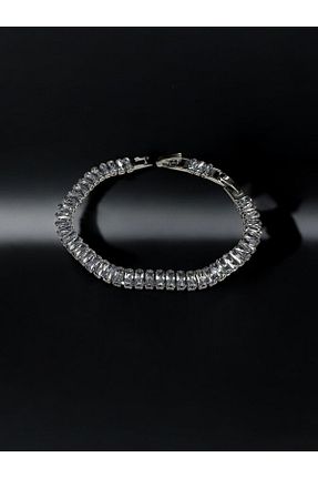 دستبند استیل (فولاد) طوسی زنانه سنگ LUNİS LUXE - کد 886049332