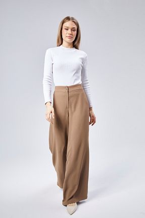 شلوار قهوه ای زنانه پارچه sehatex - کد 885401912
