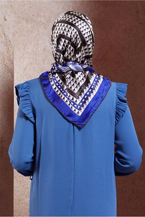 روسری سرمه ای پلی استر Alvina - کد 886085199