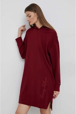 لباس زرشکی زنانه بافتنی Tommy Hilfiger - کد 857591807