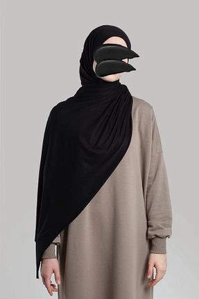شال مشکی زنانه پنبه ای Lemaye - کد 886104877