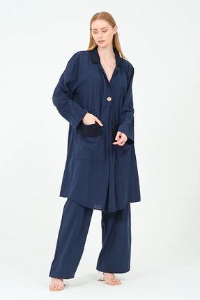 ست بالاتنه و پائین تنه سرمه ای زنانه بافت Butik - کد 886162939
