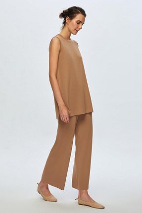 ست بالاتنه و پائین تنه قهوه ای زنانه تریکو Dalida - کد 768966937