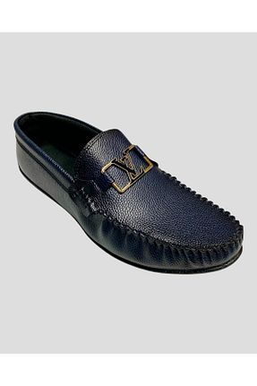 کفش کلاسیک سرمه ای مردانه چرم مصنوعی Beyzen - کد 886143522