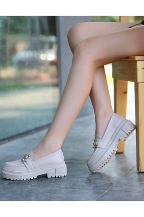 کفش لوفر بژ زنانه چرم مصنوعی loverise - کد 886177560