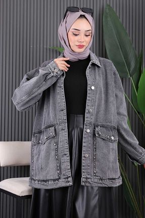 کت حجاب طوسی زنانه رگولار İmajButik - کد 886157115