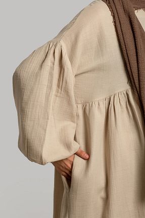 لباس حجاب طوسی زنانه اورسایز Lemaye - کد 886152631