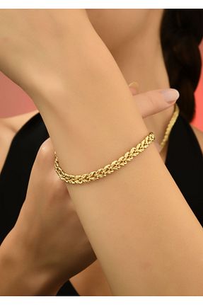 دستبند طلا زرد زنانه 14 عیار Hasalp Kuyumculuk - کد 886187062