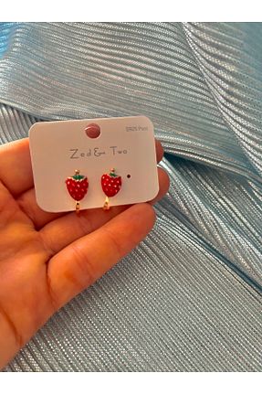 گوشواره جواهر قرمز alpikom - کد 886172966