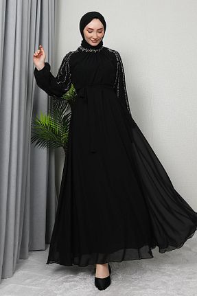 لباس حجاب مشکی زنانه رگولار GİZ AGİYİM - کد 886168125