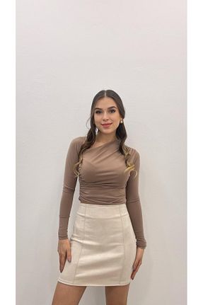 دامن بژ زنانه پلی استر MODA - کد 886158547