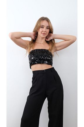 بلوز مشکی زنانه ساده Miapiashop - کد 886176270