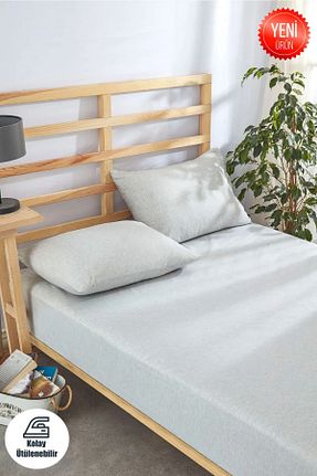 ست ملحفه تکنفره طوسی پنبه ای Sdream - کد 886177279
