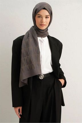 شال طوسی زنانه پنبه ای Armine - کد 886193560