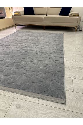 فرش طوسی زیره ضد لغزش VOPTEKS - کد 837013734