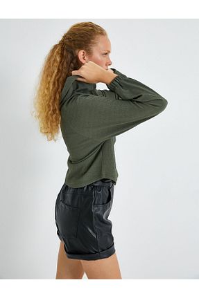 سوئیشرت خاکی زنانه ساده Koton - کد 334432905