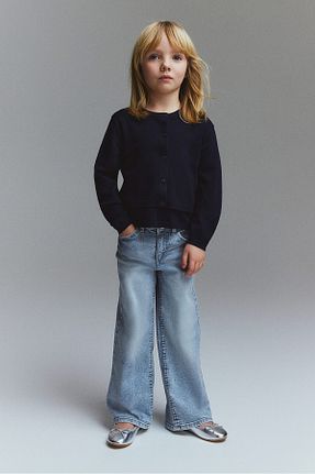 شلوار جین آبی بچه گانه پاچه گشاد H&M - کد 859141149