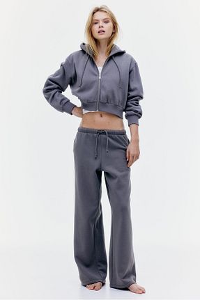 شلوار کرمگن طوسی زنانه پنبه ای H&M - کد 886207520