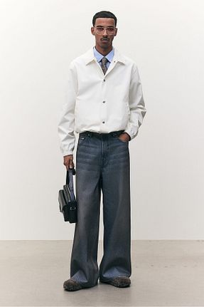 شلوار جین آبی مردانه پاچه گشاد H&M - کد 886207693