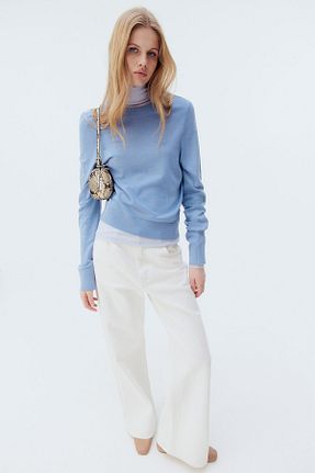 شلوار کرمگن آبی زنانه H&M - کد 886207182