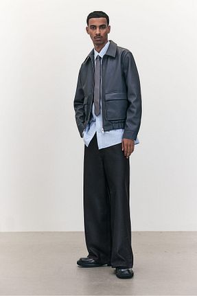 شلوار جین مشکی مردانه پاچه گشاد H&M - کد 886207690