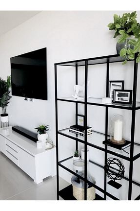قفسه کتاب مشکی 165 سانتی متر Home - کد 886293981