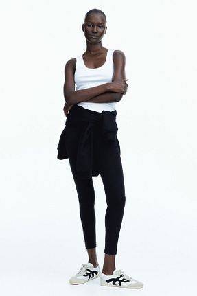 ساق شلواری مشکی زنانه پنبه ای H&M - کد 855361775