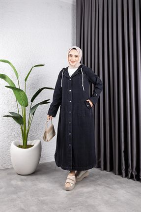 ترنچکت حجاب مشکی زنانه بدون آستر HARMAN BUTİK - کد 852274505