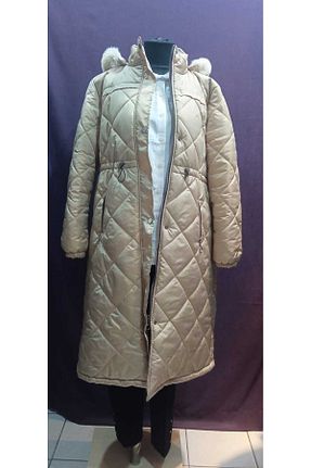کاپشن بژ زنانه سایز بزرگ MODA - کد 886224825