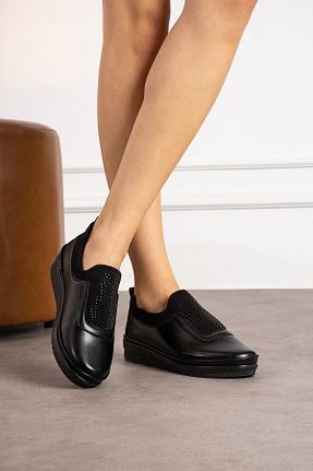 کفش کژوال مشکی زنانه چرم مصنوعی HKM shoes - کد 880010251