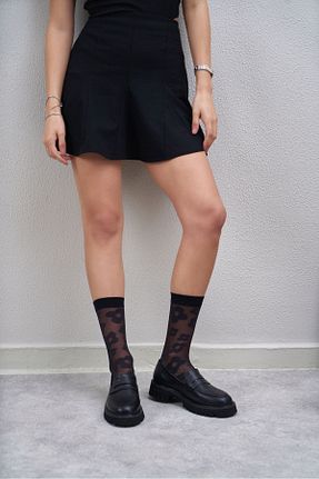 کفش لوفر مشکی زنانه چرم خالص NİŞANTAŞI SHOES - کد 807172600