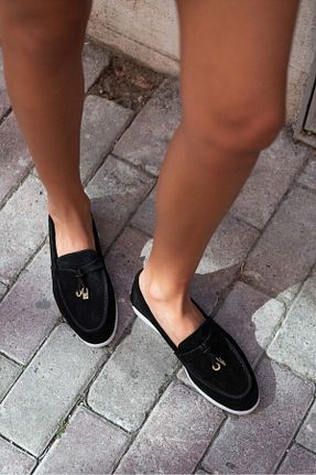 بابت مشکی زنانه چرم خالص NİŞANTAŞI SHOES - کد 856856629
