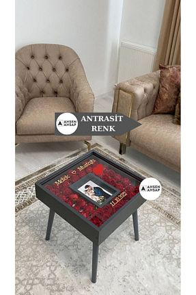 میز عسلی طوسی Suntalam AA AHŞAP - کد 839174874