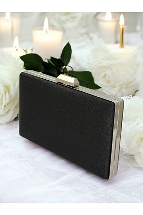 کیف مجلسی مشکی زنانه پارچه ای Gloriys Ayakkabı & Çanta - کد 886294512