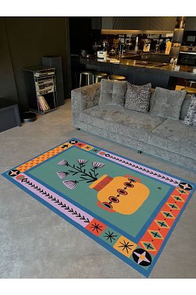 فرش رنگی قابل شستشو Rugs Modern Halı - کد 886296977