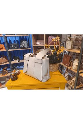 کیف دوشی سفید زنانه چرم مصنوعی nostalji silver - کد 886311626