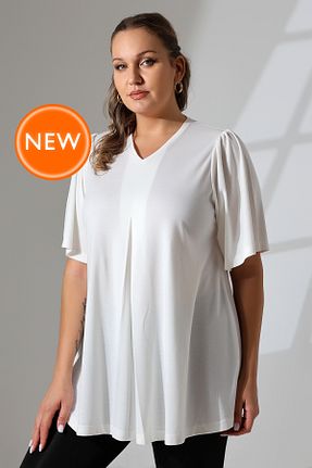 بلوز سایز بزرگ نباتی زنانه سایز بزرگ Şiir - کد 839918346