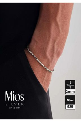 دستبند نقره مردانه 925 عیار Mios Silver - کد 867499662