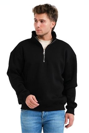 سوئیشرت مشکی مردانه ساده JUSTEVER - کد 886495331