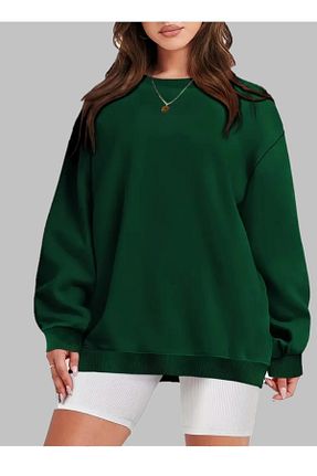 سوئیشرت سایز بزرگ سبز زنانه رگولار DAXİS Sportwear Company - کد 886425303