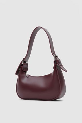 کیف دوشی زرشکی زنانه چرم مصنوعی Shule Bags - کد 886537370