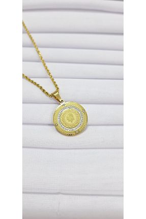 گردنبند استیل ( فولاد ) زرد زنانه استیل ضد زنگ JANRA WORLD - کد 886536876