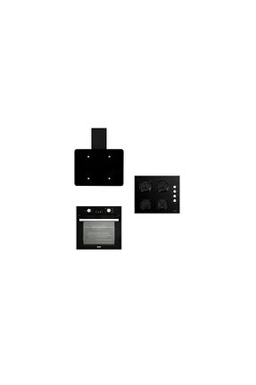 ست هود و اجاق گاز مشکی گارانتی نمایندگی رسمی Luxell - کد 886541591