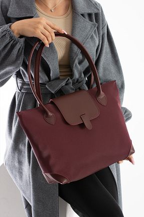 کیف دوشی زرشکی زنانه ساتن NBİBAGS - کد 877290410