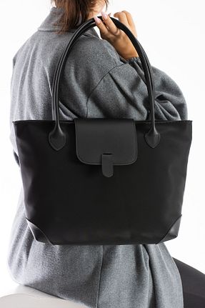 کیف دوشی مشکی زنانه ساتن NBİBAGS - کد 877290423