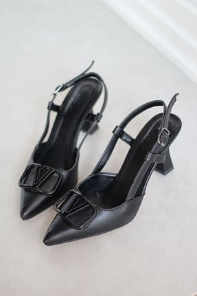 کفش پاشنه بلند کلاسیک مشکی زنانه چرم مصنوعی Mida Shoes - کد 735668841