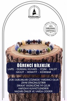 دستبند جواهر رنگی زنانه سنگ طبیعی OSMANLI DOĞAL TAŞ - کد 314006718