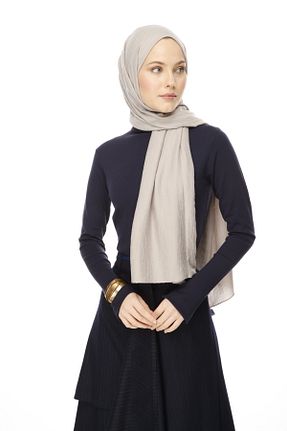 شال بژ زنانه پنبه پلی استر VALORSCARF - کد 886560576