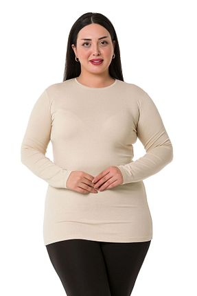 بادی سایز بزرگ بژ زنانه Bodycon DISENTIS MODEST - کد 747845674