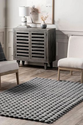 فرش طوسی زیره ضد لغزش LİNOS HOME - کد 886585082